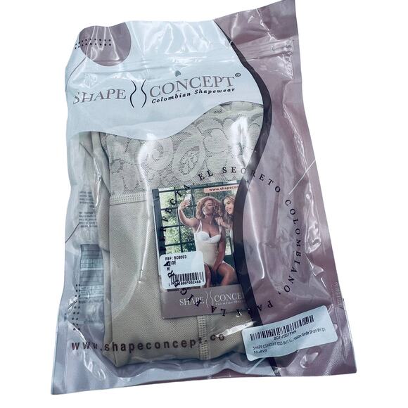 SHAPE CONCEPT 003 Butt Lifter Shorts High-Compression Girdle Short Beige Size M - Picture 2 of 9